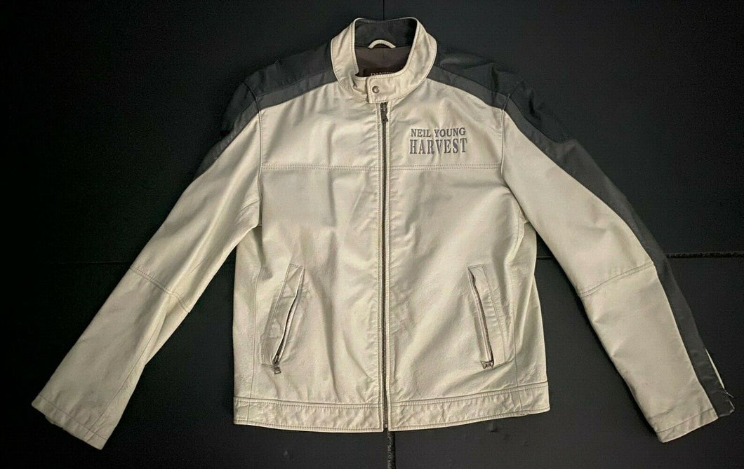 Neil Young Harvest Mens Leather Danier Vintage Large Jacket Two Tone Leather
