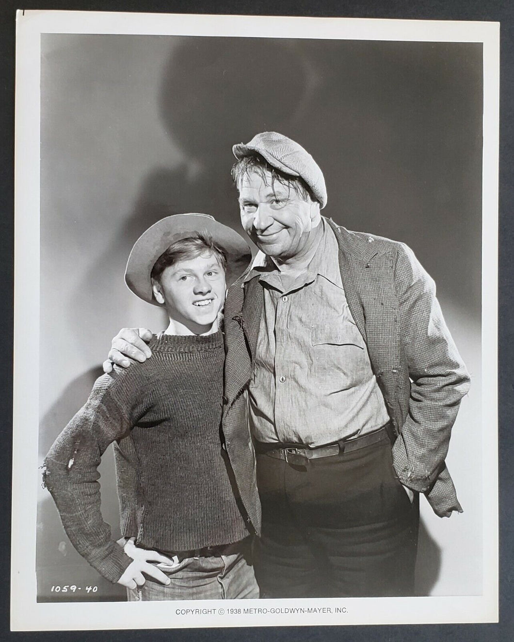 1938 Mickey Rooney & Wallace Beery MGM Promotional Photo - Movie 
