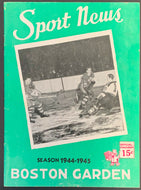 Vintage 1945 NHL Hockey Program Boston Bruins vs Toronto Maple Leafs Rare