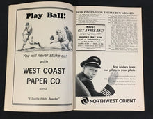 Load image into Gallery viewer, 1969 Seattle Pilots Baseball Program Inaugural MLB Season vs Oakland Athletics
