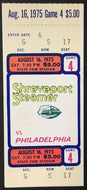 1975 WFL Shreveport Steamer vs Philadelphia Bell Football Ticket Stub Vintage