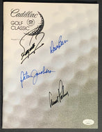 1991 Cadillac Golf Classic Program Signed Arnold Palmer Fuzzy Loeller PGA LOA