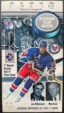 Load image into Gallery viewer, 1999 1st Annual Hockey Hall Of Fame Game Ticket Leafs v Rangers Gretzky Inductee
