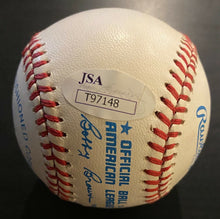 Load image into Gallery viewer, Jose Canseco Signed Bobby Brown Baseball Autographed MLB Oakland Athletics JSA
