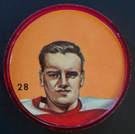 1963 Nalley's Potato Chips CFL Football Token Plastic Coin #28 Moe Racine