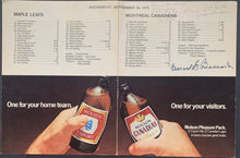 Load image into Gallery viewer, 1979 Harold Ballard Autographed Signed Scorecard Maple Leaf Gardens NHL Hockey
