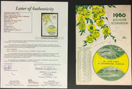 1960 Multi Signed Spring Training MLB Program x14 Mathews Yankees vs Braves JSA