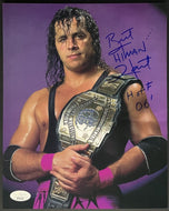 Bret Hitman Hart Autographed WWE WWF Wrestling Photo HOF 06 Signed JSA