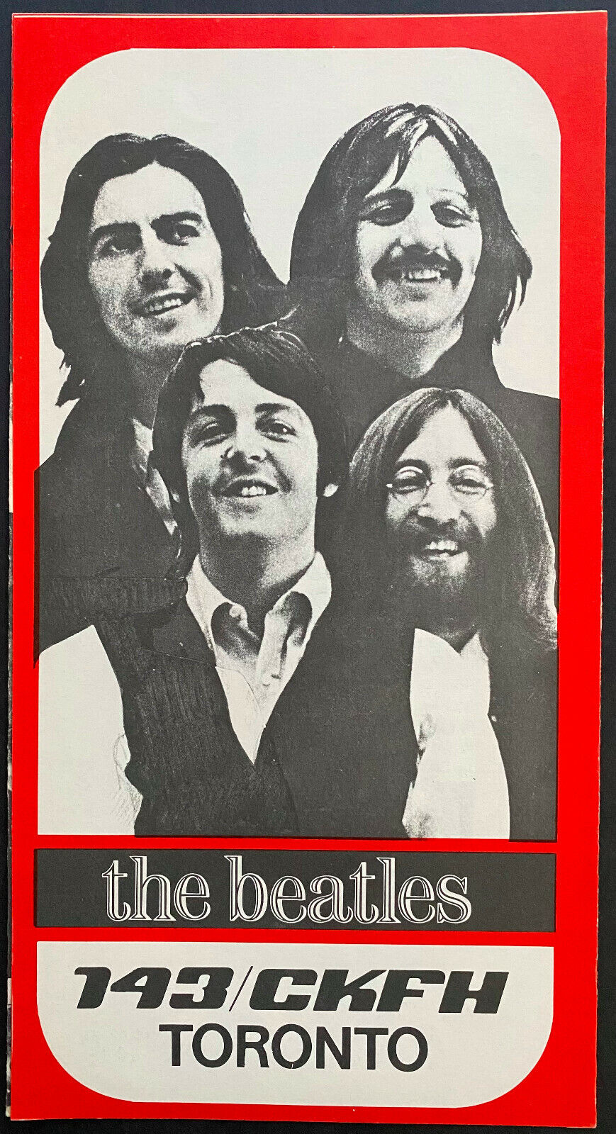 1970 CKFH Toronto Fold Record Survey Music Chart 100 Greatest Songs Beatles Top