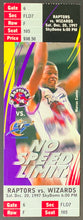 Load image into Gallery viewer, 1997 Toronto Raptors Washington Wizards NBA Basketball Ticket Marcus Camby
