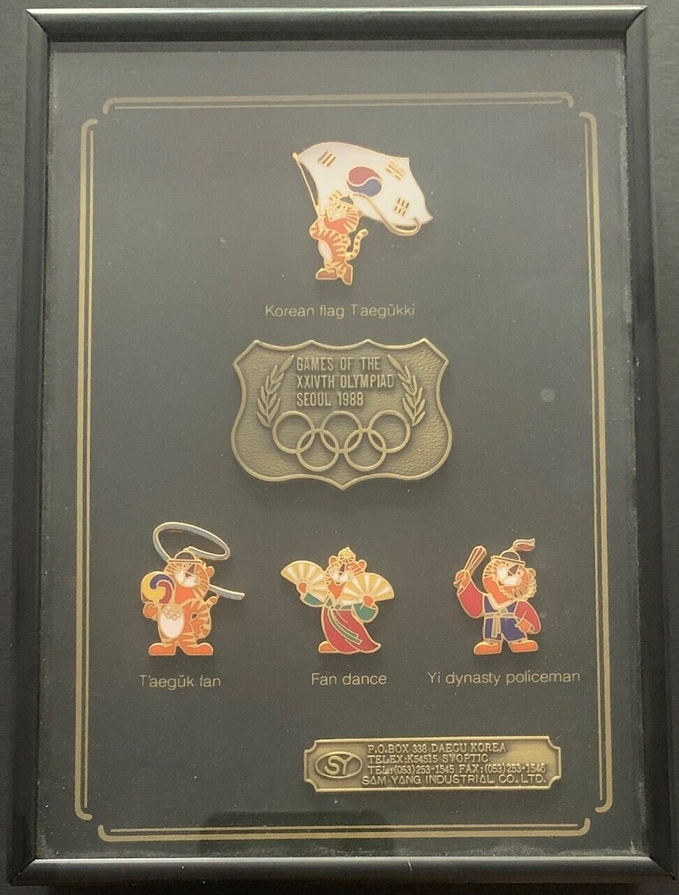 1988 Seoul XXIV Summer Olympic Games Limited Edition Framed Pins