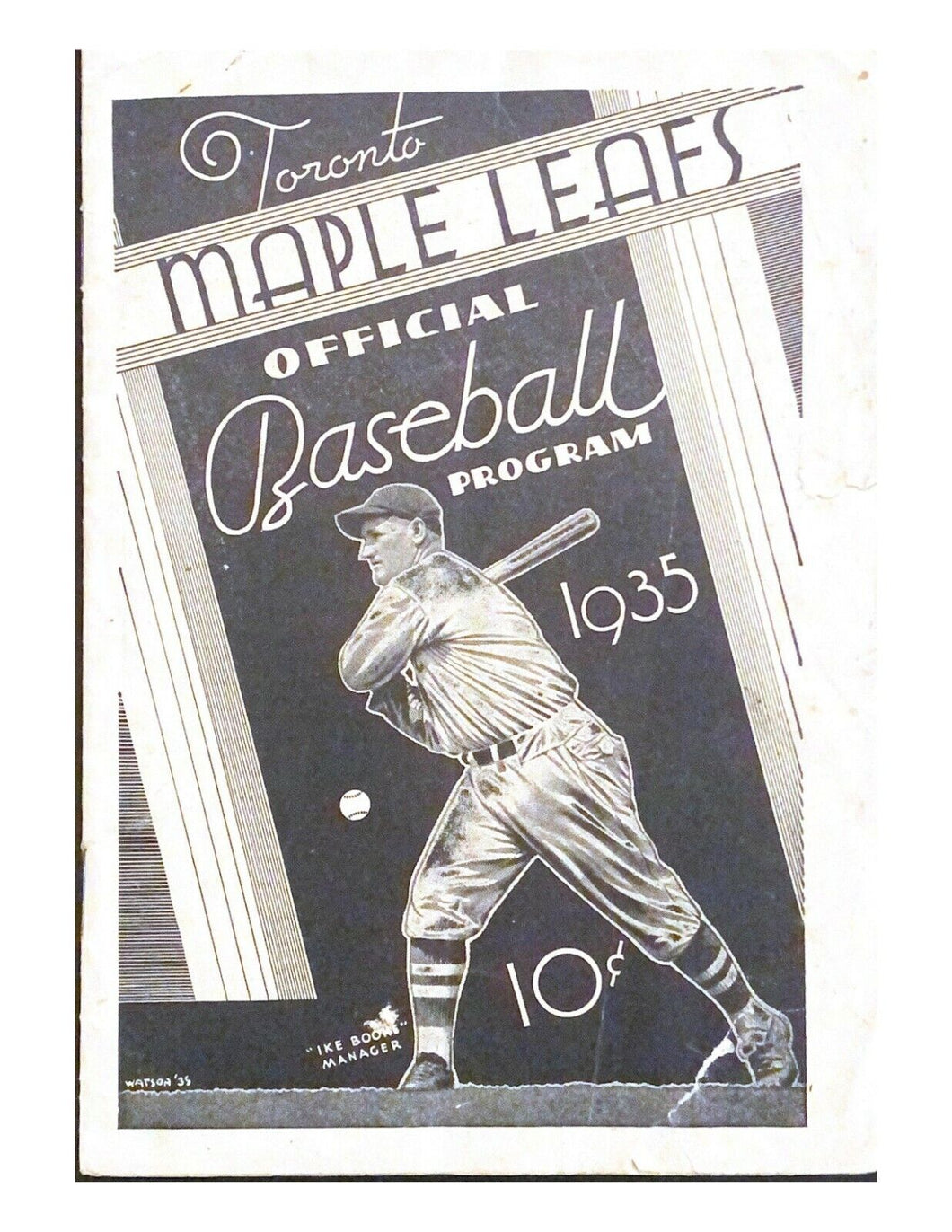 1935 International Baseball IL Toronto Maple Leafs v Buffalo Bisons Program