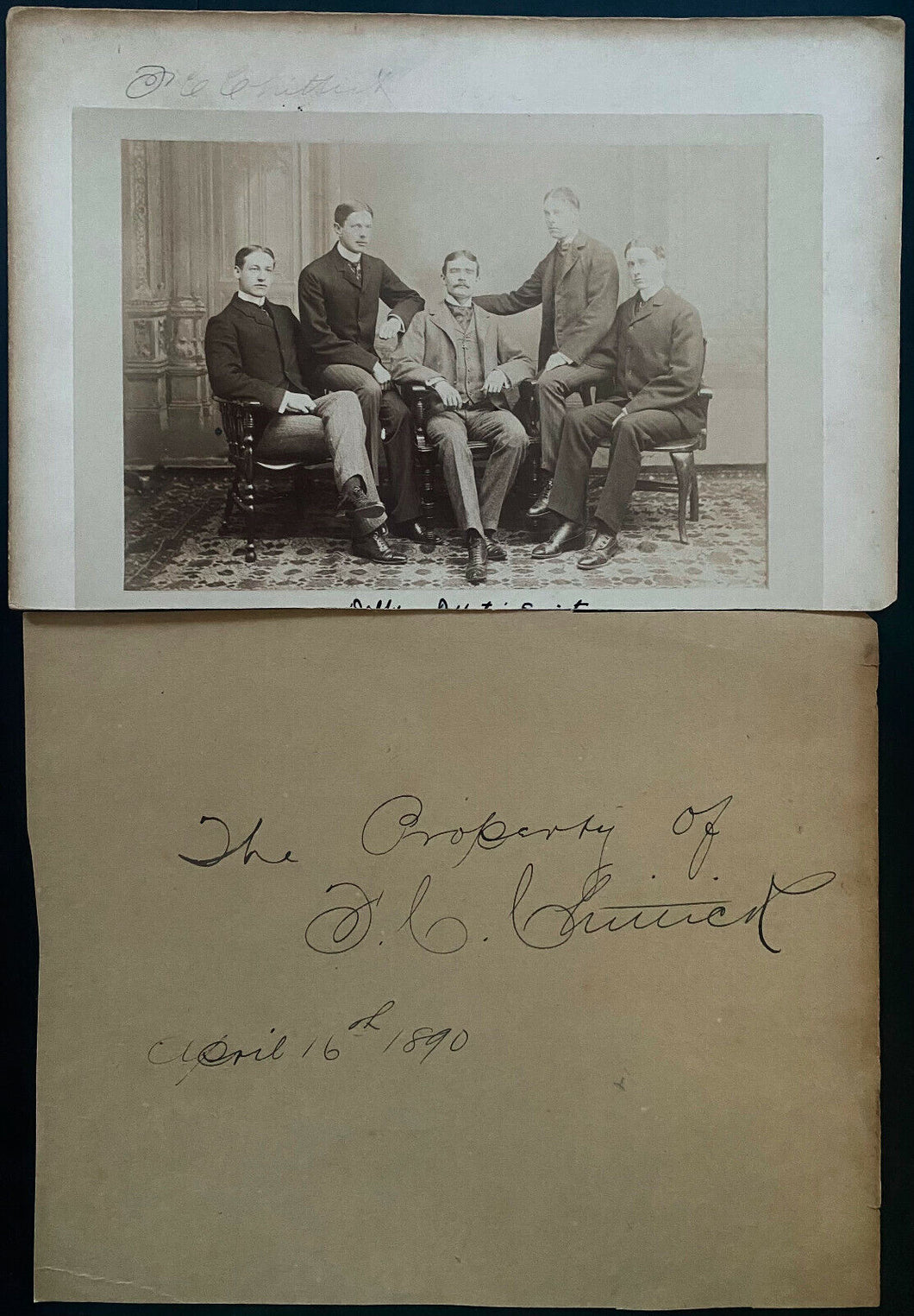 1896 Ottawa Hockey Club Cabinet Photo Fred Chittick Signed + HOFers Pictured