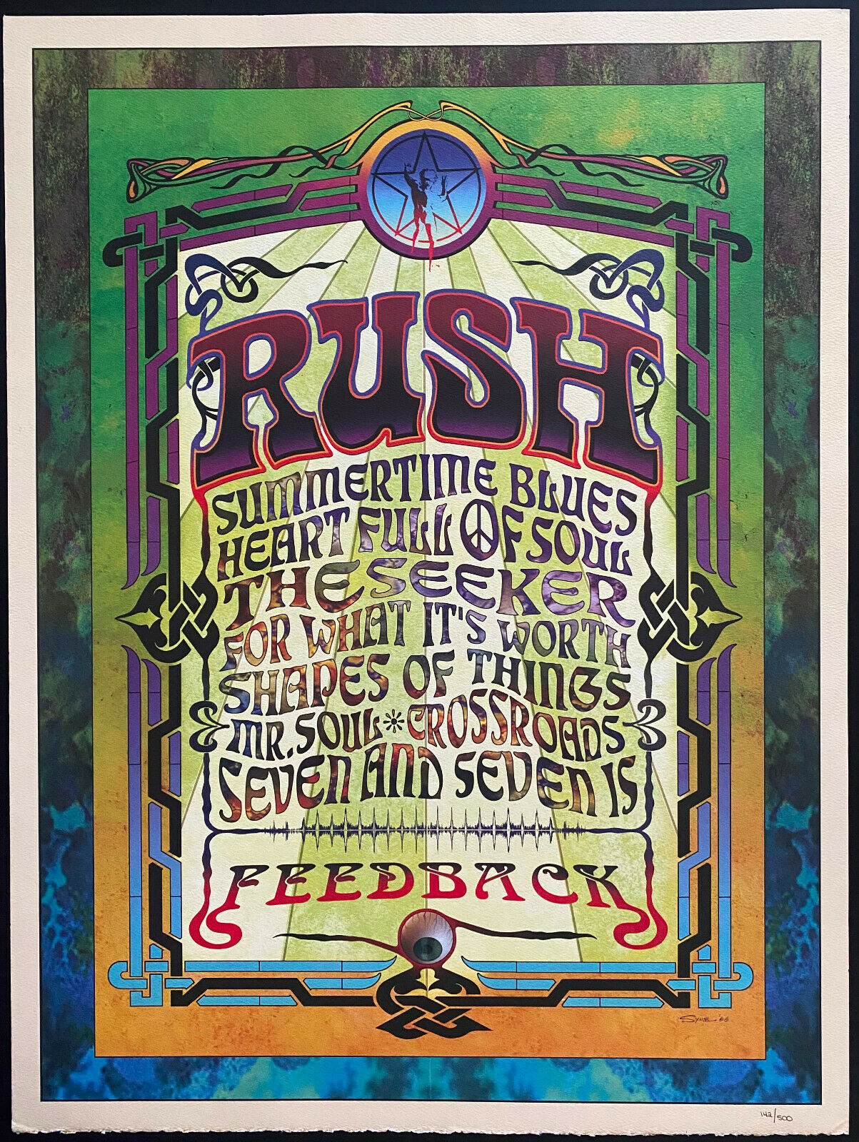 2004 Rush Poster EP Feedback Release Issued Limited Edition 142/500 Vi ...