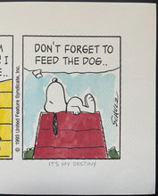 Load image into Gallery viewer, 1993 Peanuts Oversized Comic Strip Lithograph Charles Schulz Snoopy Ltd Ed COA
