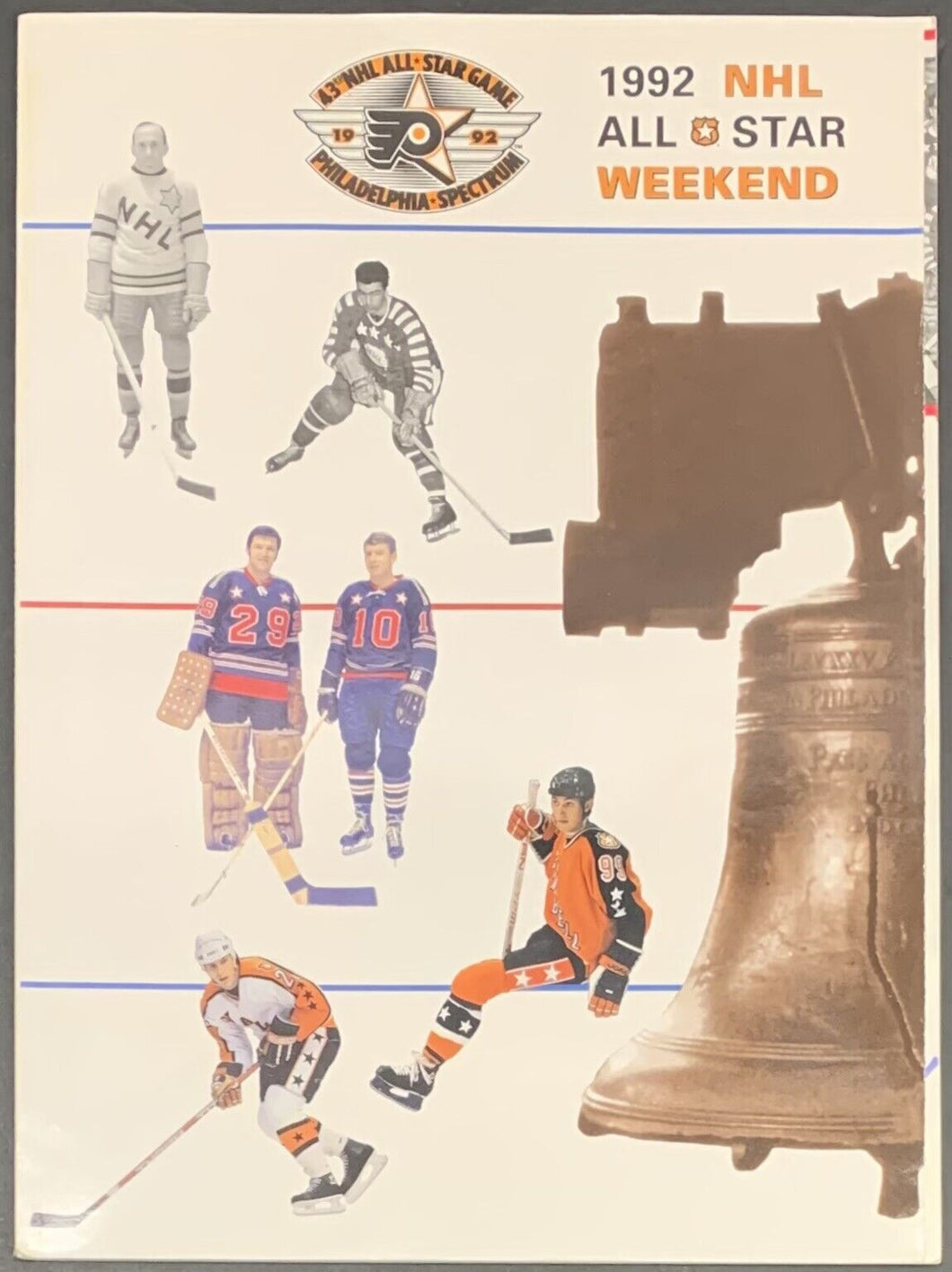 1992 NHL Hockey All Star Weekend Program Philadelphia Spectrum Morenz Cover VTG
