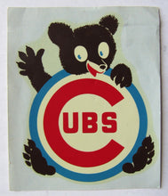 Load image into Gallery viewer, Vintage 1950s MLB Chicago Cubs Decal Baseball Sticker - Unused Old Logo
