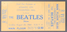 Load image into Gallery viewer, 1964 Beatles Ticket Unused Atlantic City Convention Hall Boardwalk Concert
