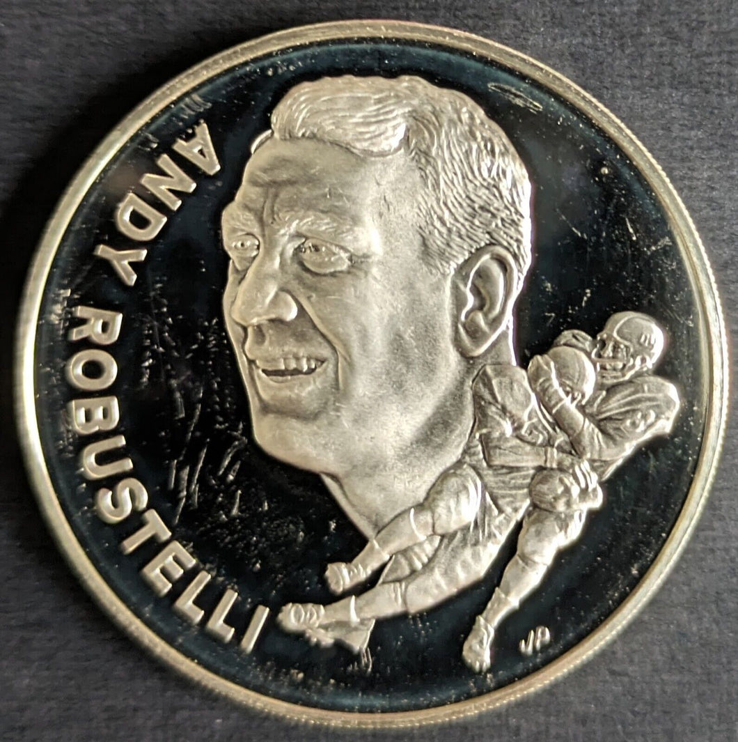 1972 Andy Robustelli Pro Football Hall Of Fame Medal Franklin Mint 1 Troy Oz NFL