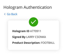 Load image into Gallery viewer, Larry Csonka Signed Wilson Football Miami Dolphins Fanatics NFL Autographed
