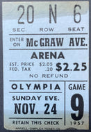 1957 Detroit Red Wings v Montreal Canadiens NHL Hockey Ticket Stub Howe 2 Goals