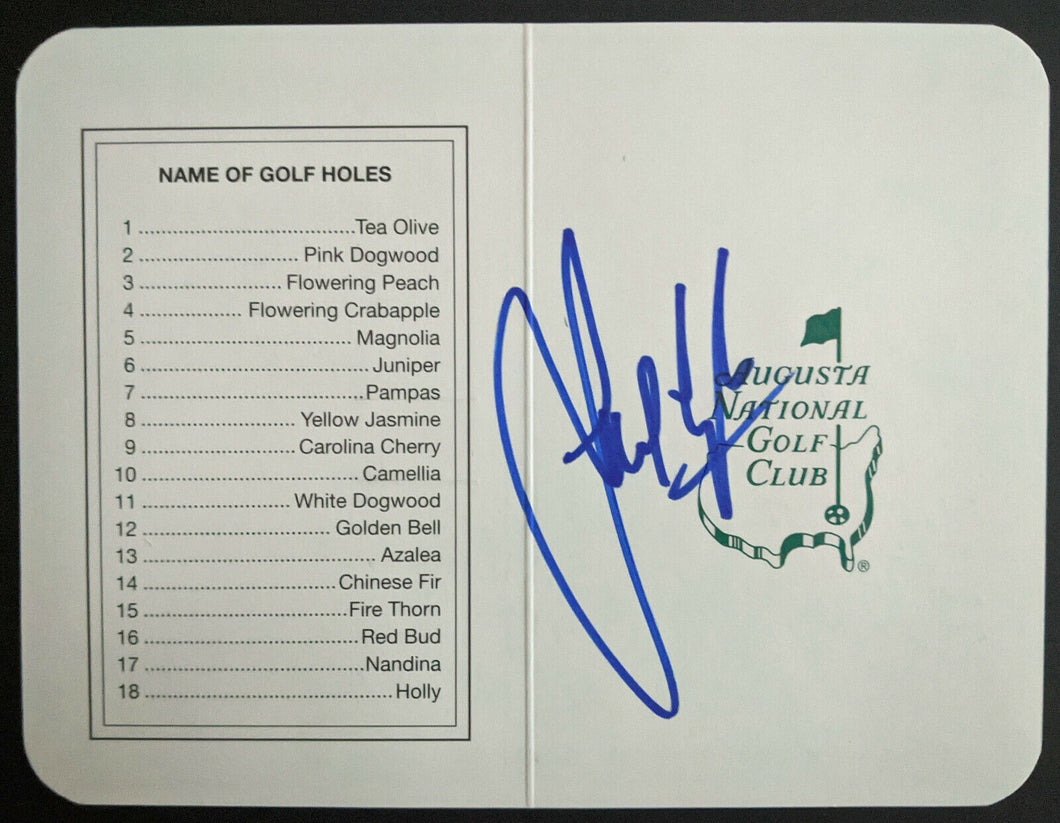 1988 Masters Golf Champion Sandy Lyle Autographed Signed Scorecard 1998 Issued