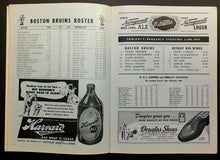 Load image into Gallery viewer, 1948 Boston Garden Program Bruins vs Detroit Red Wings NHL Hockey Vintage
