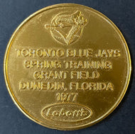 1977 Toronto Blue Jays Inaugural Season Spring Training Gold Coin Labatts MLB