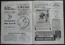 Load image into Gallery viewer, 1936 Chicago Stadium Rare Hockey Doubleheader Program Blackhawks vs NY Rangers
