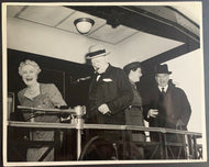 1945 Winston Churchill + Mackenzie King Type 1 Photograph Vintage Historical