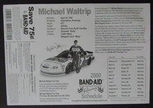 Load image into Gallery viewer, 2000 Season NASCAR Driver Michael Waltrip Autographed Poster + Bio Signed Racing
