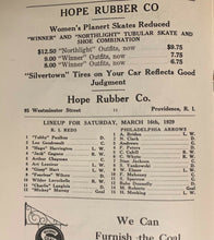 Load image into Gallery viewer, 1929 Rhode Island Reds Can-Am Hockey Program vs Philadelphia Arrows Unscored
