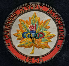Load image into Gallery viewer, 1956 Summer Olympics Melbourne Canadian Patch Crest Shooter James Zavitz
