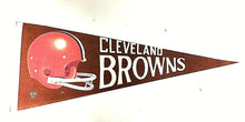 Load image into Gallery viewer, 1970 Cleveland Browns Pennant NFL Football 3D Helmet Full Size 29&quot;
