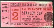 1963 Stanley Cup Playoffs Game 2 Chicago Stadium Blackhawks Bobby Hull Vintage