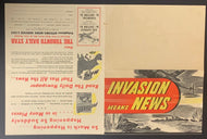 1942 Toronto Daily Star Fold Out Advertisement Invasion News Vintage