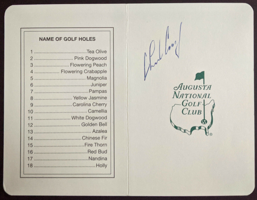Masters Golf Champion Charles Coody Autographed Signed Scorecard 1993 Issued