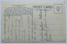 Load image into Gallery viewer, Circa 1930 Los Angeles Olympic Swimming Stadium Postcard - Summer Olympics
