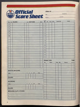 Load image into Gallery viewer, 1985 Northlands Coliseum NHL Hockey Program Oilers vs Canadiens Gretzky Scores
