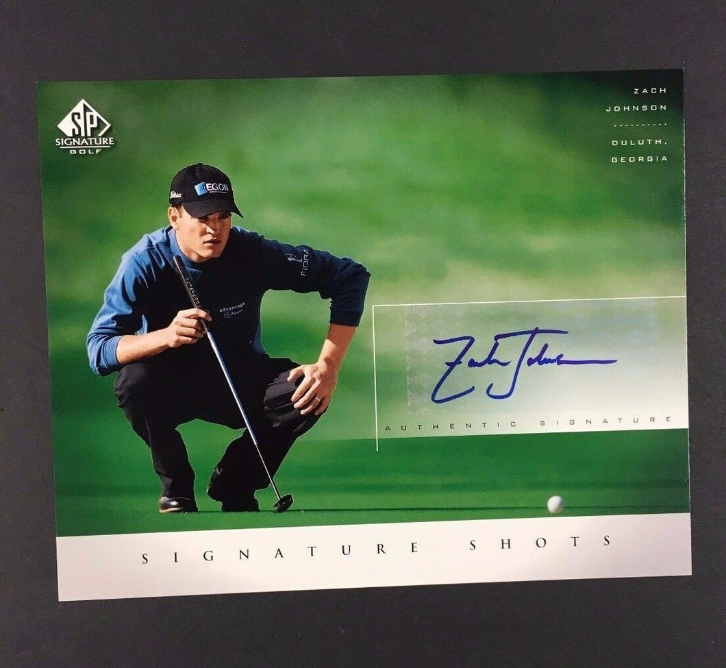 2004 SP Signature Shots Golf Personally Autograph Zach Johnson Oversized Card