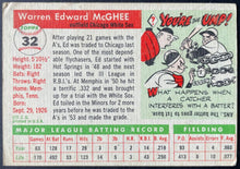 Load image into Gallery viewer, 1955 Topps Baseball #32 Ed McGhee Chicago White Sox Vintage MLB Card
