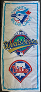 1993 MLB Toronto Blue Jays Baseball World Series Vintage Banner Hung @ SkyDome