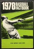 1978 Baseball Factbook Vintage MLB Stats World Series Hall Of Fame Publication