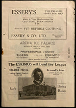 Load image into Gallery viewer, 1923 Rare Western Canada Hockey League Program Edmonton Eskimos Calgary Tigers
