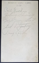 Load image into Gallery viewer, 1939 Tony Lazzeri Toronto Maple Leafs Team Signed Cut JSA LOA MLB HOF Baseball
