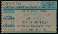 1990 Davis Cup Finals Tennis Ticket USA vs Australia Florida Suncoast Dome