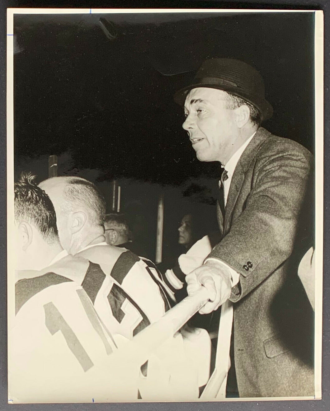 1962 Original Photo Used In Sport Revue Phil Watson Coaching New York Rangers