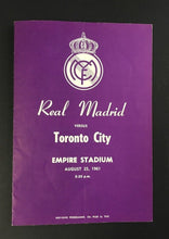 Load image into Gallery viewer, 1960 Football Soccer Program Real Madrid European Cup Champions Vs Toronto
