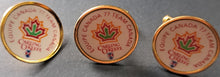 Load image into Gallery viewer, 1977 Team Canada Cufflinks + Lapel PIn Team Issued World Ice Hockey Championship
