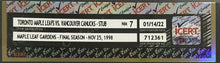 Load image into Gallery viewer, 11/25/1998 Maple Leaf Gardens Ticket Last Season Toronto vs Vancouver Canucks
